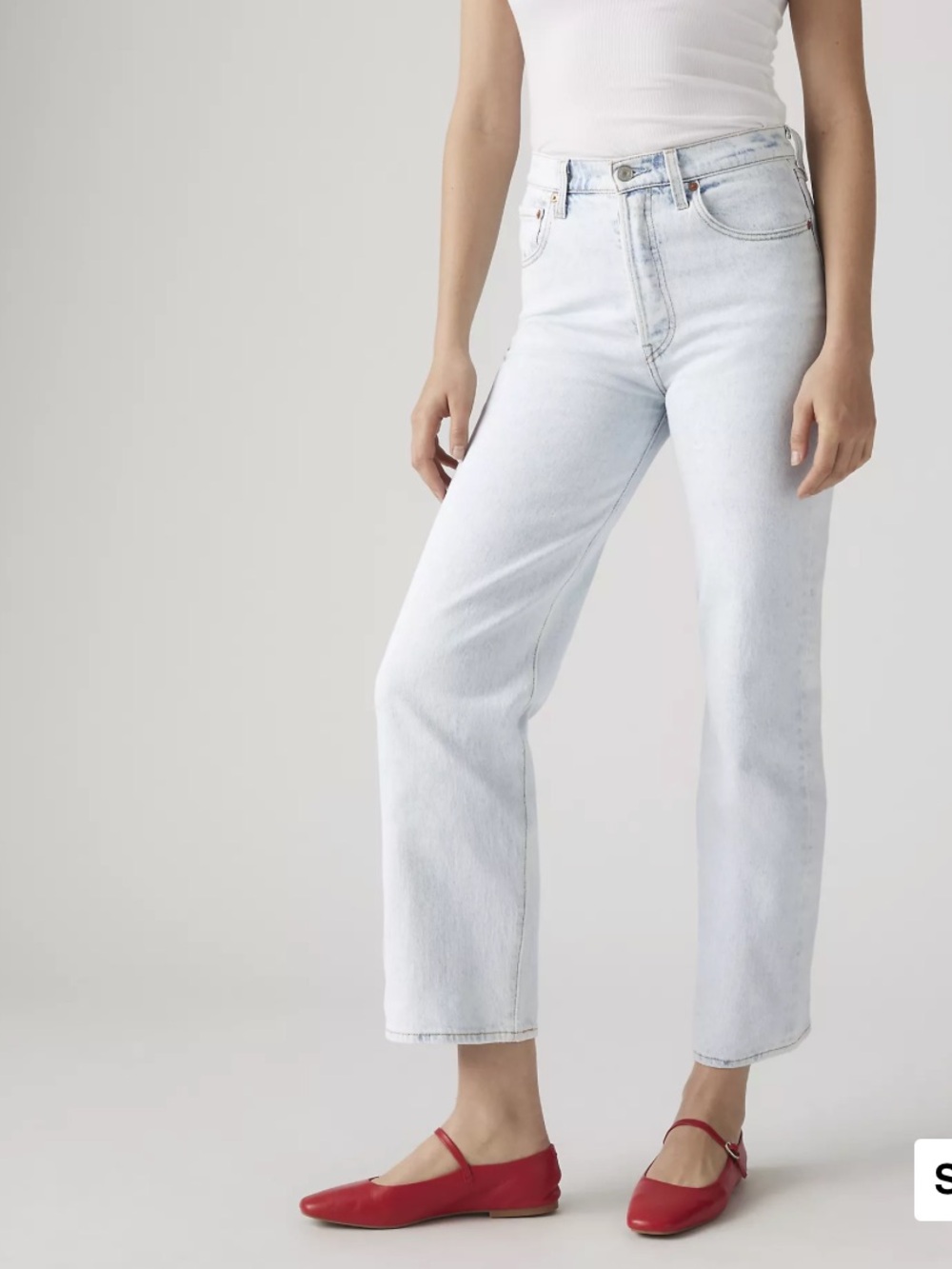 Levi’s Ribcage Straight Ankle Jeans - Light Wash
